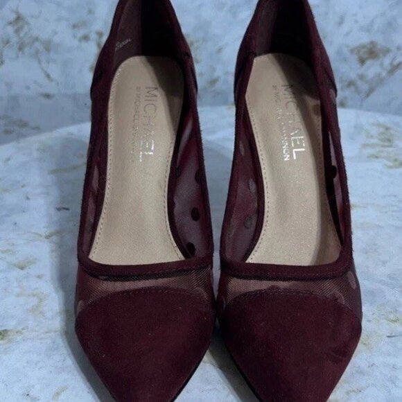 Michael Shannon Women’s Shoes Red/ Burgundy Heels - Picture 3 of 10